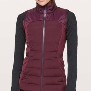 Lululemon Down for It All Vest in Dark Adobe size 2